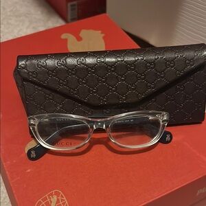 Gucci Clear Eyeglasses with Black Case